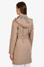 Burberry London Beige 'Natasha' Hooded Trench Coat Size 2