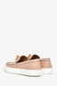 Hermès Beige Rose Leather 'Game' Slip-On Sneakers Size 35