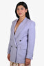 Brunello Cucinelli Lilac Linen Blend Blazer Size 42