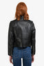 Sandro Black Leather Biker Jacket Size 1