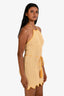 Ronny Kobo Yellow/White Crochet Halter Mini Dress Size S