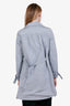 Brunello Cucinelli Blue Double Breasted Midi Length Coat Size 38