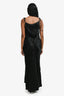 Acne Studios Black Satin Sleeveless Dress Size 38