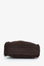Miu Miu Brown Suede Laser Cut Bamboo Top Handle Bag