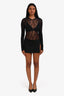 Miaou Black Wool Micro Skirt Size XS