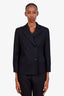 Maison Margiela Black Wool Double Breasted Blazer Size 40