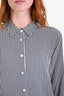 Equipment Black/White Silk Stripe Long Sleeve Button Down Shirt Size S