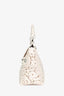 Sac Cabas Roger Vivier en cuir blanc à découpes florales