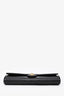 Pre-loved Chanel™ x Matthieu Blazy 2026 Black Lizard Embossed Patent Long Top Handle Clutch with Chain