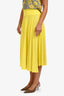 Sacai Yellow Pleated Midi 2-Piece Skirt Size 1
