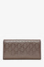Gucci Rose Gold Metallic Canvas GG Imprimé Chain Wallet