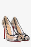 Christian Louboutin Clear PVC Snake Trim 'Hargaret' Pumps Size 37