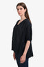 6397 Black/Green Cotton Plaid Sheer Long Sleeve Top Size M
