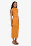 Anna Quan Yellow Textured Off-The-Shoulder 'Eleni' Maxi Dress Size XS