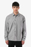 Prada 2023 Grey Cotton Buttoned Long Sleeve Shirt Size M Mens