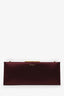 Saint Laurent Burgundy Satin 'Midnight' Clutch