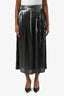 Ba&sh Silver Pleated Midi Skirt Size 6