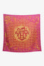 Hermès Pink/Yellow 'Mosaique au 24' Silk Scarf 90