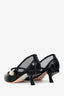 Roger Vivier Black Patent Mesh Virgule Babies Mary Jane Pumps Size 35