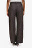Brunello Cucinelli Brown Sparkling Cotton Pleated Pant Size 2