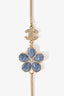Pre-loved Chanel™ 2026SS Gold Toned Denim Flower Necklace