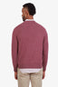 Brunello Cucinelli Burgundy Cashmere V-Neck Sweater Size M Mens