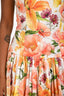 Yvon White/Orange Floral Sleeveless Gown Size XS