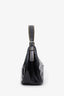Prada Black Patent Leather Vernis Rayures Buckle Shoulder Bag