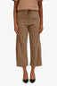 'S Max Mara Camel Wool Straight Leg Trousers Size 6
