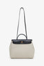 Hermès Black/Beige Canvas Leather Herbag 31