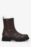 Pons Quintana Brown Leather Woven Lug Sole Boot Size 41