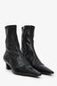 Acne Studios Black Patent Trimmed Leather Ankle Boots Size 38