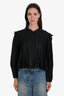 Isabel Marant Black Cotton Silk Lace Detailed Blouse Size 38