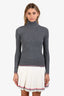 Thom Browne Grey Wool Turtleneck Sweater Size 38