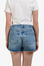 Frame Blue Denim Distressed Brigette Shorts Size 25