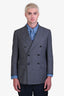 Gucci Grey Wool Double Breasted Blazer Size 50 Mens