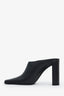 Alaïa Black Leather Square Toe Mules Size 10
