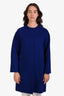 Theory Cobalt Blue Wool Cashmere Midi Coat Size P