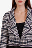 Pre-loved Chanel™ 2016 Black/White Tweed Belted Cropped Jacket Size 38
