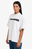 Jil Sander White Cotton Logo Graphic T-Shirt Size XS