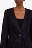 Sandro Black Single Button Blazer + Trouser Set Size 36