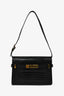 Saint Laurent Black Croc Embossed Small Manhattan Bag