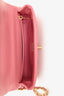 Pre-loved Chanel™ 2023 Light Pink Quilted Lambskin Mini Crystal Top Handle Rectangular Flap