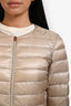 Herno Beige Light Quilted Down Jacket With Sequin Detail Size 44