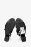 Pre-Loved Chanel™ Black Velvet Wooden Wedge Heels Size 37