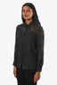 Stella McCartney Black Floral Print Buttoned Shirt Size 38