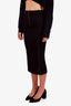 Off-White Black Zippered Midi Skirt Size 42