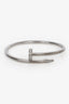 Cartier 18K White Gold Diamond Juste un Clou Bracelet Medium Model Size 16