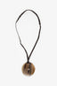 Hermès Brown Leather Loop Pendant Necklace