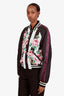 Dolce & Gabbana Black Floral Silk Reversible Jacket Size 42